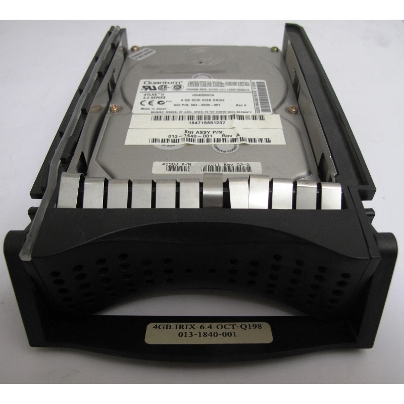 Disque 4Gb 7200RPM SCSI 3.5''  SGI 064-0039-001 SGI ASSY 013-1840-001 QUANTUM HN4550SCA avec caddy Octane 050-0154-001