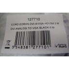 Cordon DVI-A / VGA HD15M - 3.00 mètres