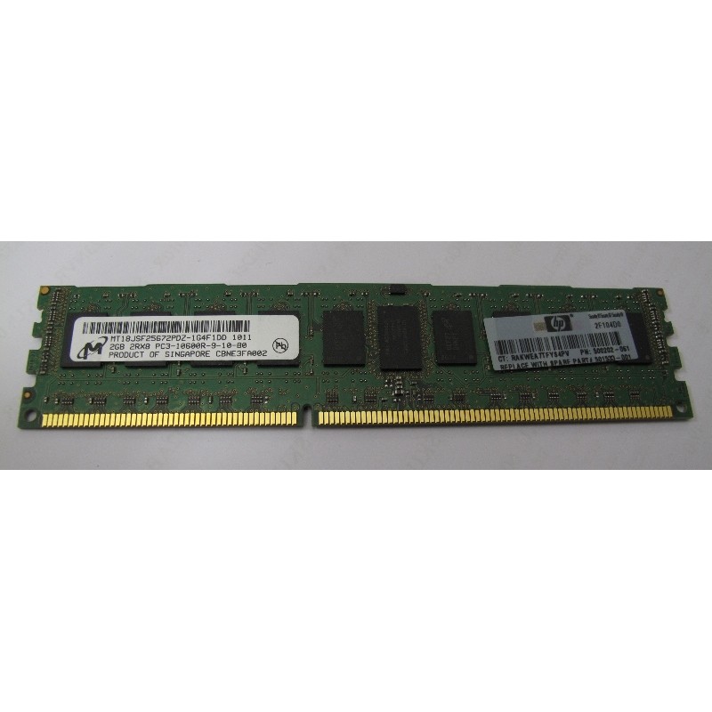 Mémoire 2GB PC3-10600R ECC HP 500202-061  - Micron Samsung