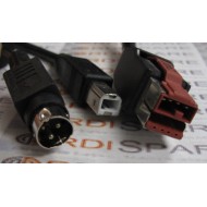 Powered USB Cable 10 ft 24V to Hosiden + USB B