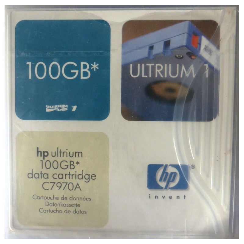 LTO1 Data Cartridge  HP C7970A LTO1 Ultrium Data Cartridge 100Gb