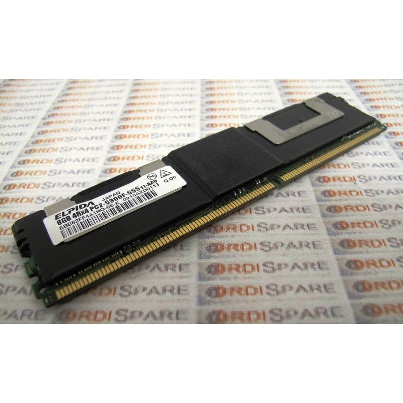 Mémoire 8Gb 4Rx4 PC2-5300F ELPIDA EBE82FF4A1RQ-6E 