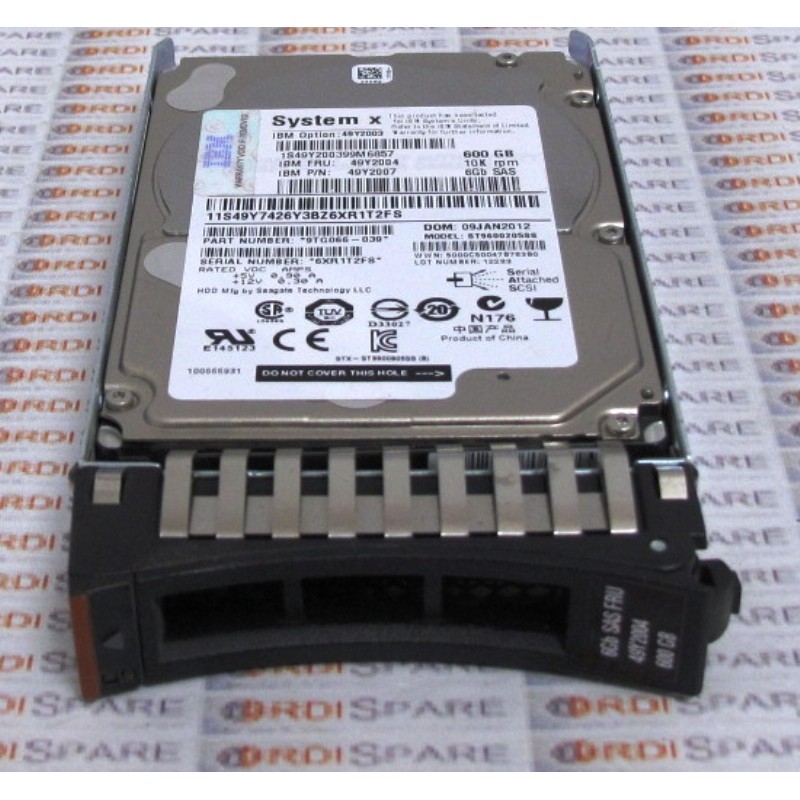 IBM 49Y2007 600Gb SAS 10K 2.5" HARD DISK DRIVE  ST9600205SS