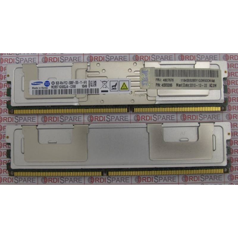 8Gb 4Rx4 PC2-5300F 667MHz ECC memory module Samsung M395T1G60QJ4-CE68  IBM 43X5285
