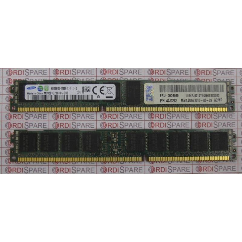 Mémoire 8Gb 2Rx8 PC3-12800R Samsung M392B1G73BH0-CK0 IBM 47j0212