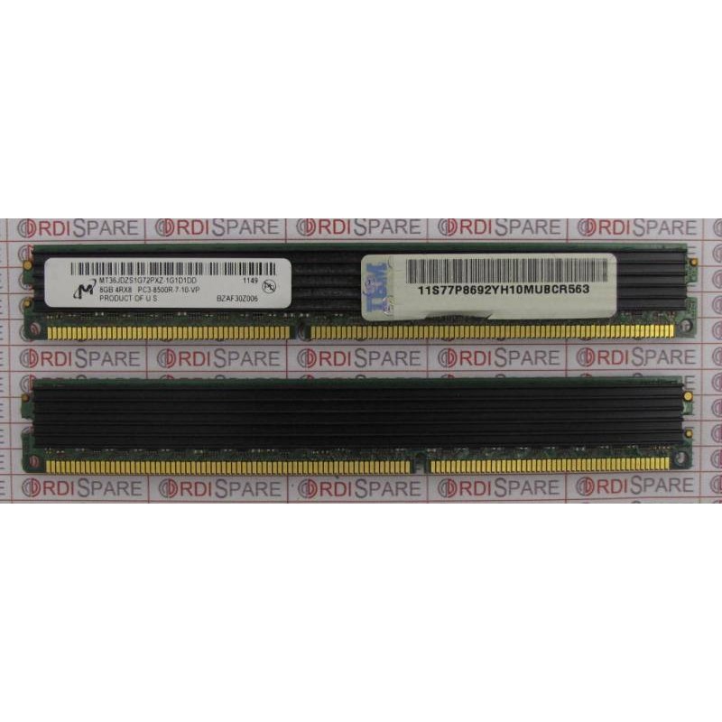 Mémoire 8Gb 4Rx8 PC3-8500R Micron MT36JDZS1G72PXZ-1G1D1DD IBM 77P8692