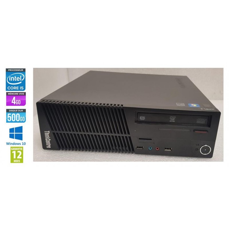 Lenovo PC ThinkCentre M73 SFF Core I5-4460 3,20GHz 4Gb RAM 500Go HDD DVD W10_DP 6xUSB