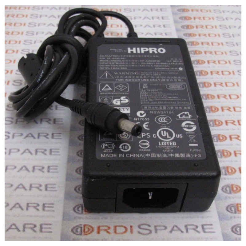 Power supply HIPRO 50W Mod HP-A0502R3D  AC Adapter PN 25.10245.001 12V 4.16A