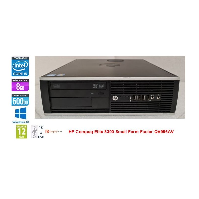 PC HP COMPAQ ELITE 8300 SFF Core I5-3570S 3,10GHz 8Gb RAM 500Gb HDD DVD W10_DP 10xUSB