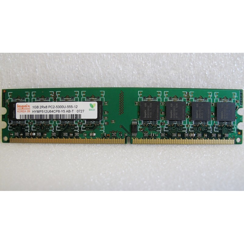 Mémoire HP 377726-888 RAM de 1Gb DDR2 PC2-5300U non Ecc