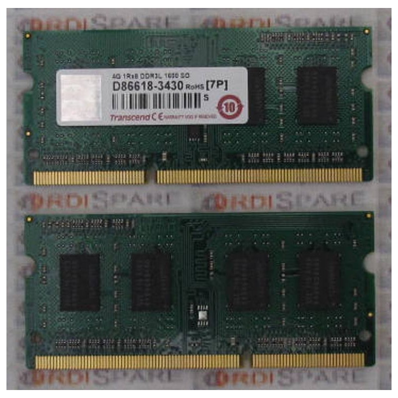 Mémoire portable 4Gb 1Rx8 DDR3L 1600MHz SO-DIMM Transcend D86618-3430 