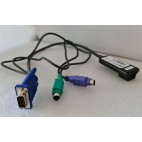 Câble adaptateur IP KVM HP 520-290-506 ou 396632-001 VGA PS/2 RJ45
