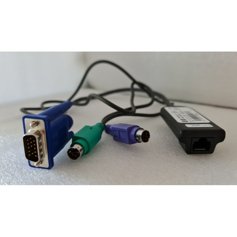 Câble adaptateur IP KVM HP 520-290-506 ou 396632-001 VGA 2xPS/2 RJ45