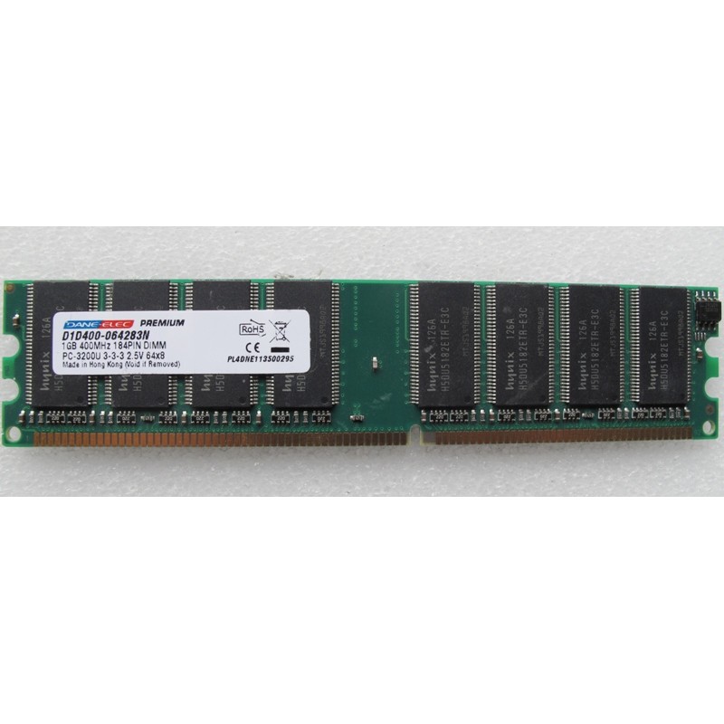 Mémoire 1Go 400MHz DDR PC-3200U DANE-ELEC D400-064283N