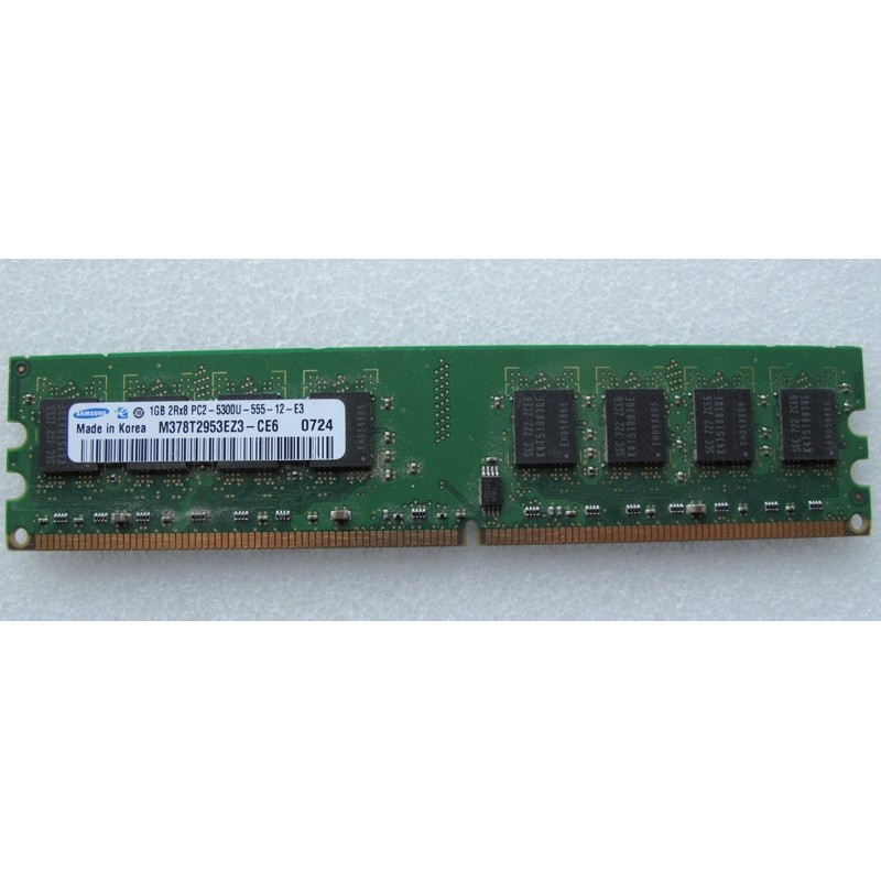 Mémoire Samsung M378T2953EZ3 1Go DDR2 5300U