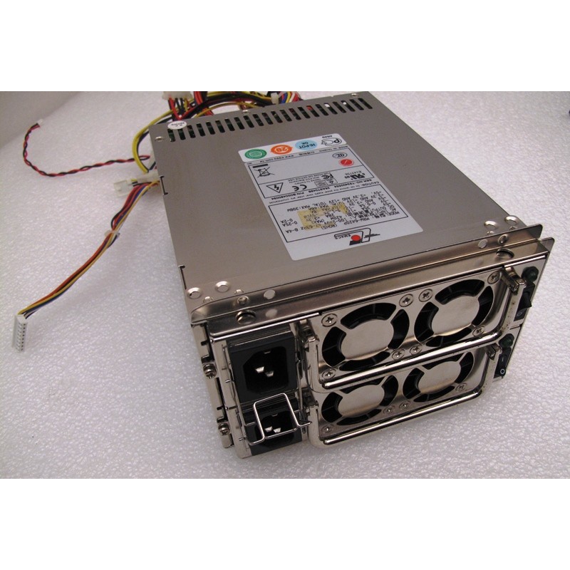 EMACS MRW-6420P Power Supply chassis with 2x 420W EMACS MRW-6420-P-R pn B010480011 pn B000480094