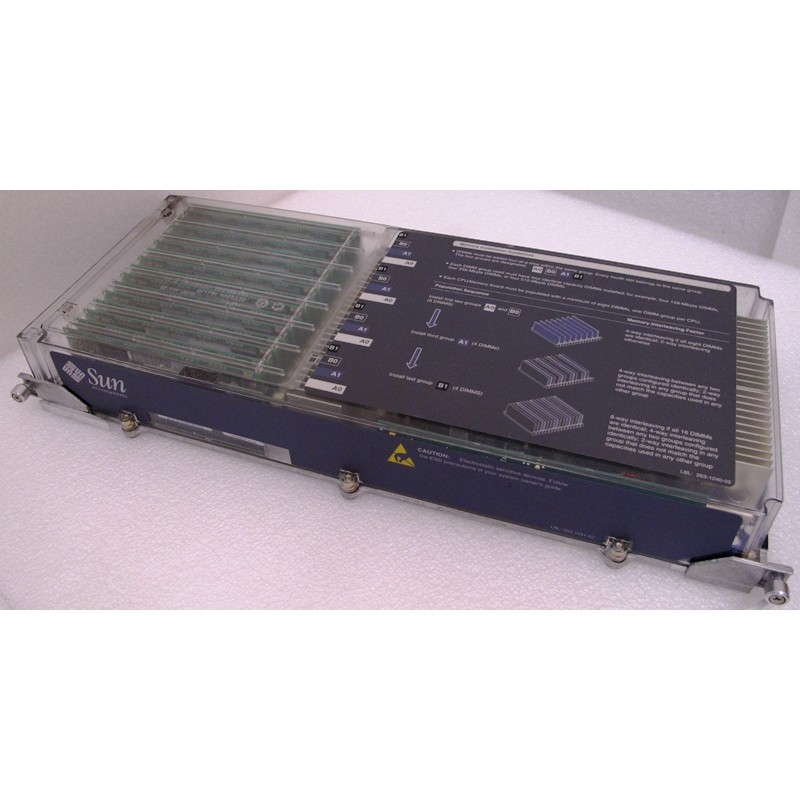 SUN X6895A Carte mémoire SUN501-6164 CPU/Memory board w/ 2xUS III 1200Mhz 4Go RAM