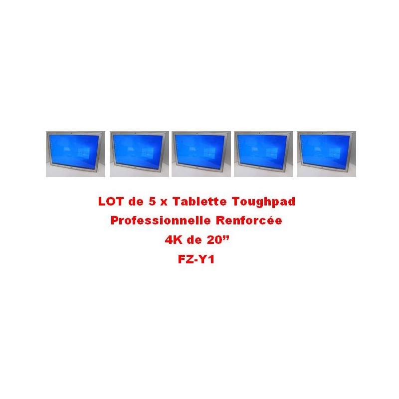 LOT de 5 x Panasonic Toughpad 4K FZ-Y1  20" tactile Core I5-5300U 2,30GHz , 8Go RAM, Disque 250Go SSD Windows Wifi Webcam
