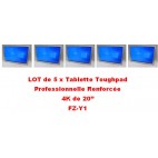 LOT de 5 x Tablette Panasonic FZ-Y1  20" tactile Core I5-5300U 2,30GHz , 8Go RAM, Disque 250Go SSD Windows10pro64 Wifi Webcam