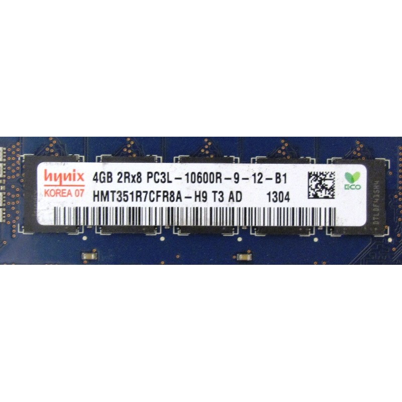 Mémoire 4Gb 2Rx8 PC3L-10600R Hynix HMT351R7CFR8A-H9