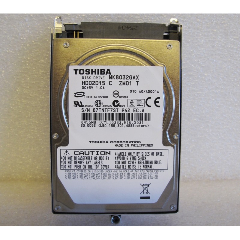 Disque pour Notebook NC6120 80Gb SATA 5400t 2.5"