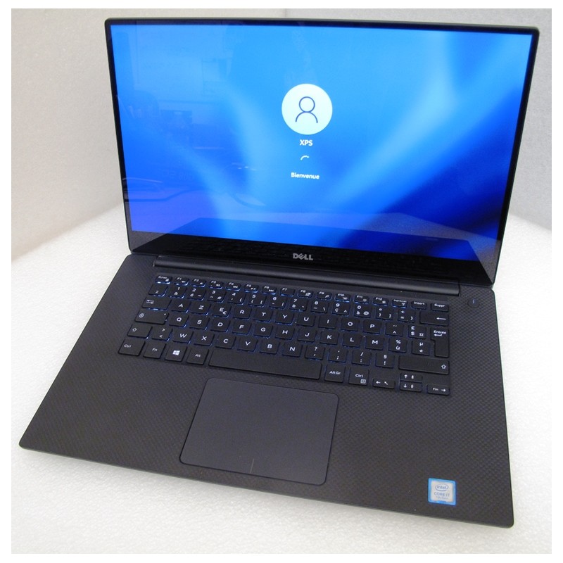 15.6" touchscreen Laptop DELL XPS-15 9560 Core i7-7700HQ 2.80GHz, 16Go RAM, SSD M2 512Go, Webcam, no DVD