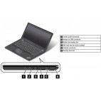 PC Portable 12.5" Lenovo X240 Core i5-5300U 2.30GHz, 8Go RAM, SSD128, Webcam, no DVD, W11, VGA, mDP, 2xUSB