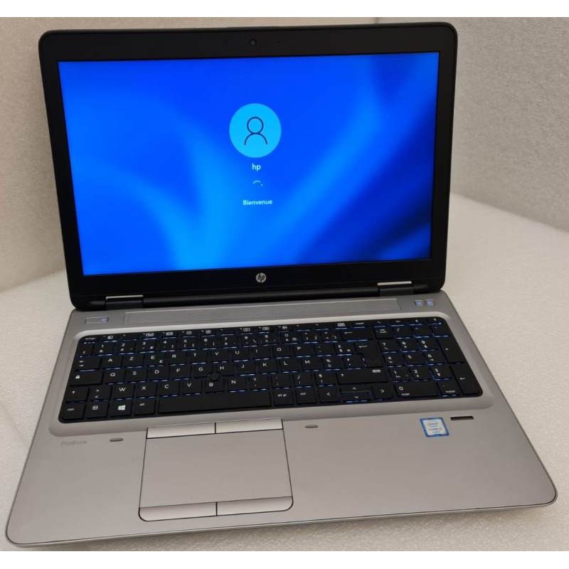 PC portable15.6'' HP Probook 650 G2 Core I5-6300u 2.40Ghz 8Go RAM SSD480 DVD W11 WEBCAM Pavé Numérique