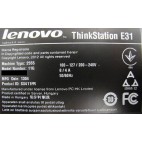 Lenovo ThinkStation E31 Xeon E3-1225 3.2GHz 4-C 8Go RAM  1To HDD