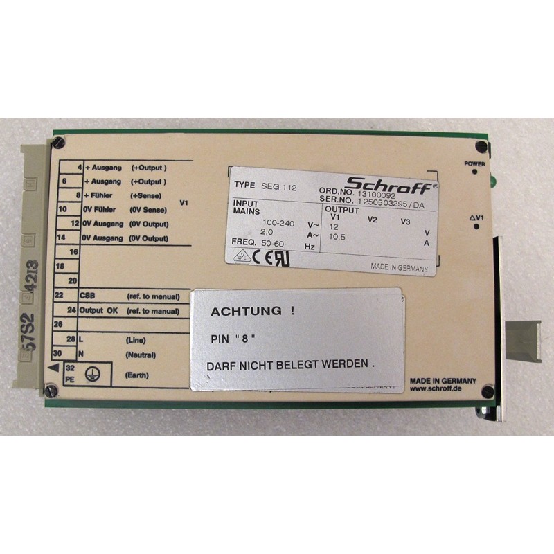 Power Supply Schroff SEG 112 Ref 13100-092