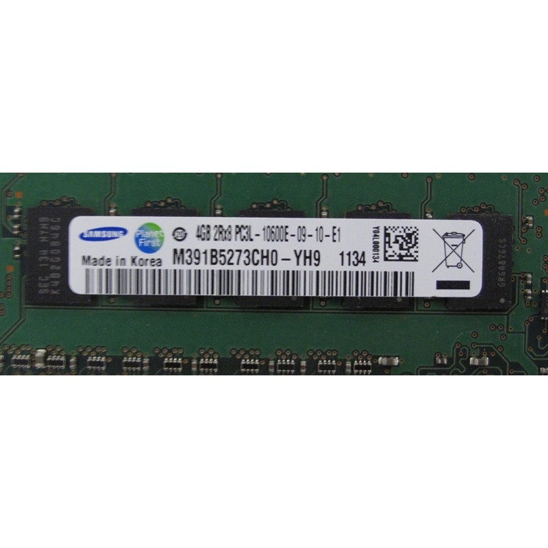 4Gb 2Rx8 PC3L 10600E Samsung M391B5273CH0-YH9 memory module