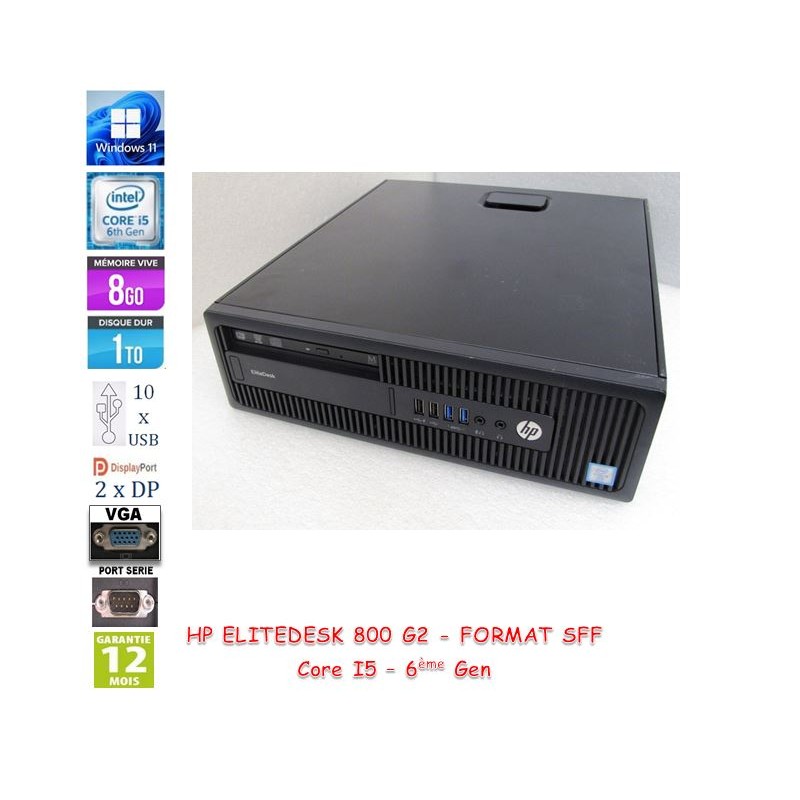 HP EliteDesk 800 G2 SFF Core i5-6500 3.20GHz 8Gb Ram  HDD 1Tb DVD W11pro_ 10xUSB, 2xDP, VGA, RS232, RJ45