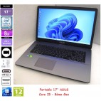 PC portable 17'' ASUS VivoBook 17256R Core i5-8250U 1.6GHz SSD M2 256Gb Ram 8Gb Win11 Pro64 WebCam