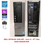 PC Dell Optiplex 3020 SFF i3-4130 3.4GHz 8Go RAM - Sans disque dur