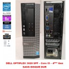 PC Dell Optiplex 3020 SFF i5-4590 3.30GHz 8Go RAM - Sans disque dur