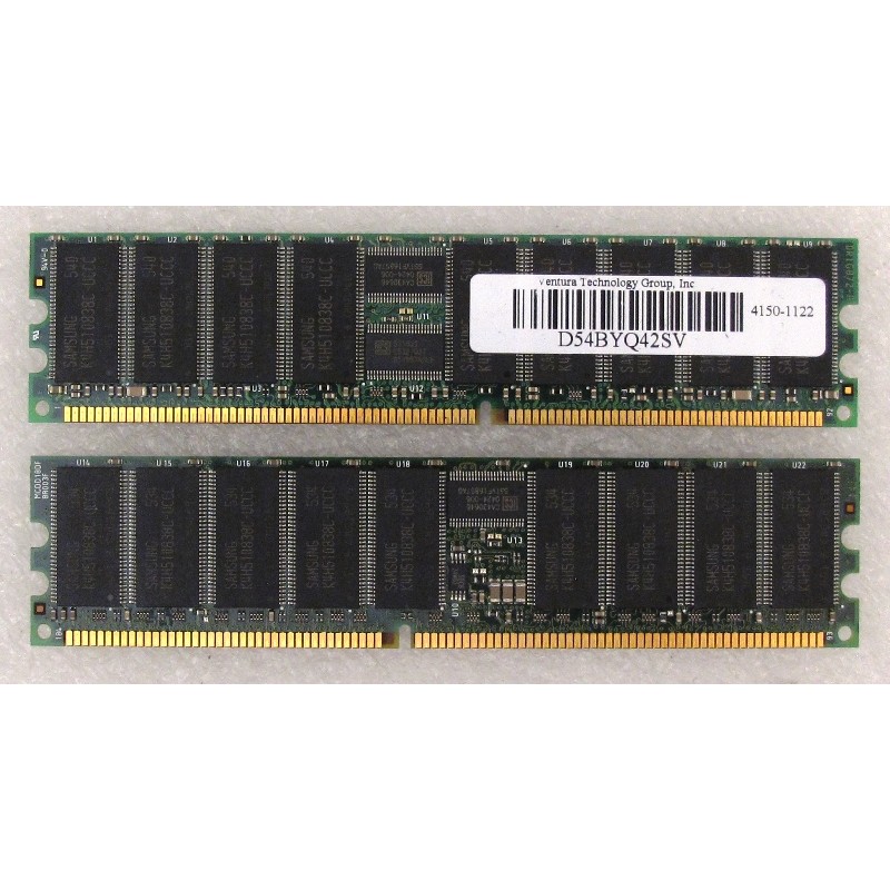 Mémoire 1Gb 1Rx4 DDR1 PC-3200 400Mhz Registered ECC VENTURA D54BYQ42SV