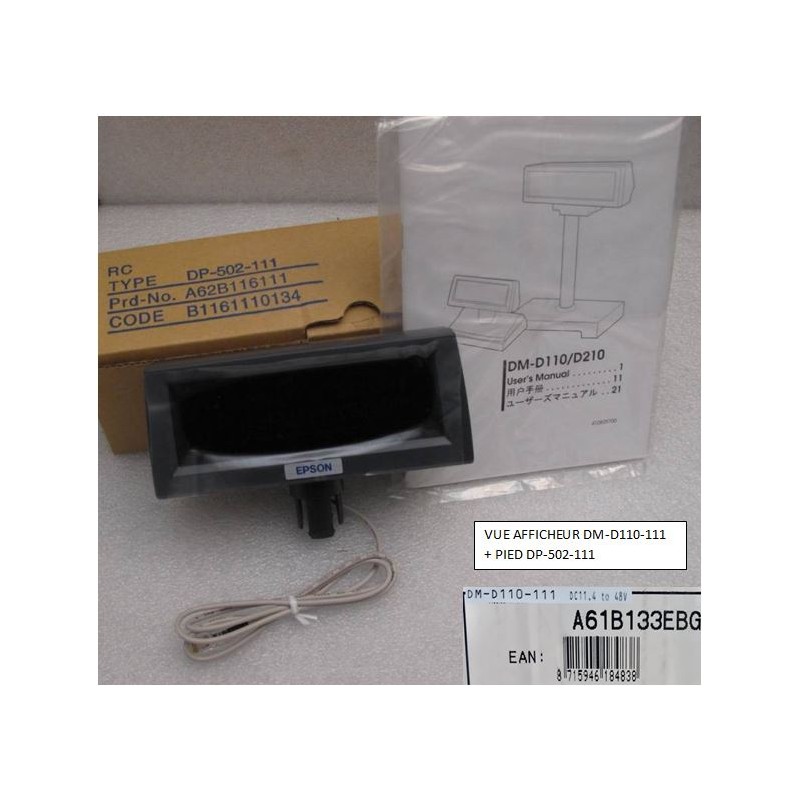 EPSON DM-D110-111 Customer Display model M58DB Product number A61B133111