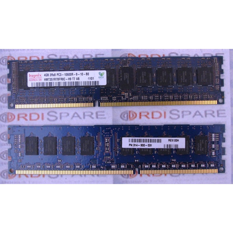 Mémoire 4Gb 2Rx8 PC3-10600R Hynix HMT351R7BFR8C-H9 EMC 314-900-031