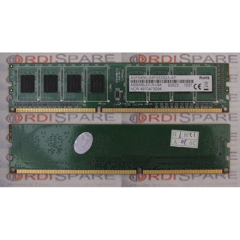 Mémoire 2Gb PC3-10600 1666MHz NCR 4970473094  -  AVF6456U64F9333GA-AP