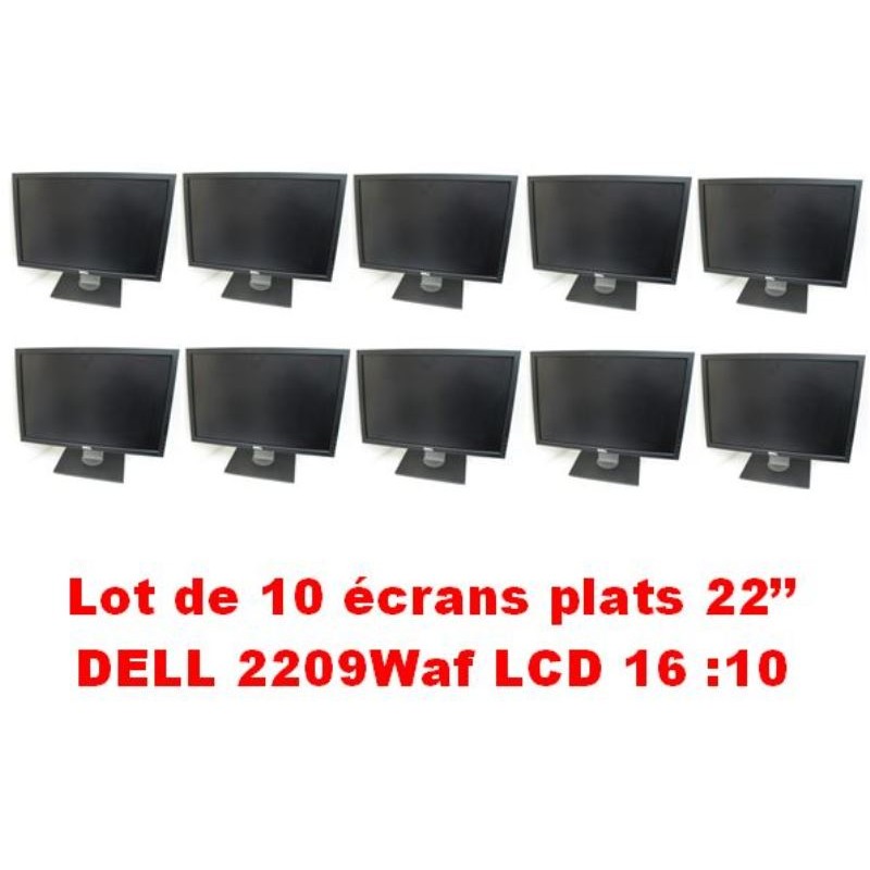 LOT de 10 x Ecran plat 22''_ DELL 2209Waf Ecran LCD Ultrasharp 22" 16:10
