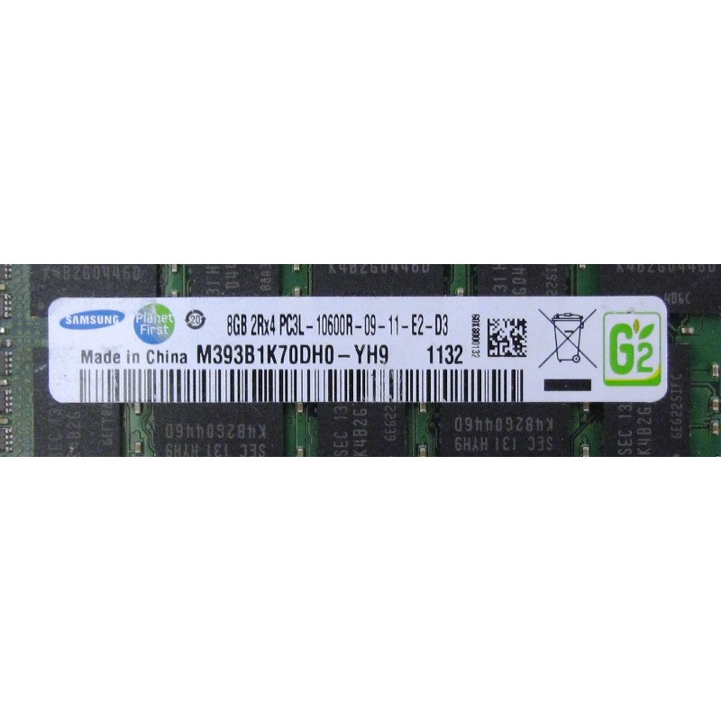 Mémoire 8GBb 2Rx4 PC3L-10600R DDR3-1333MHz Samsung M393B1K70DH0-YH9