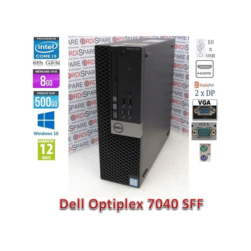 PC DELL Optiplex 7040 SFF Intel core i3-6100 3.70GHz 2-C 3MB cache, 8Gb RAM, 500Gb HDD, DVD, W10 pro64_10xUSB, HDMI, 2xDP, RS232