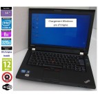 PC Portable 14'' Lenovo Thinkpad L420 Core I5-2430M 2.4GHz - 8Gb RAM - HDD 320Gb - SANS webcam SANS DVD Windows