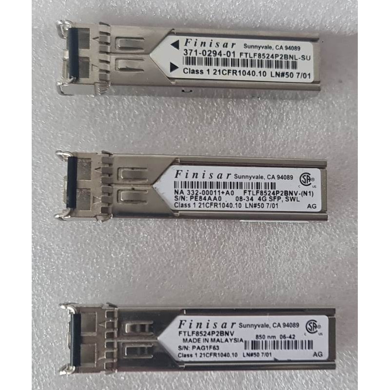 FINISAR 4GB/s SFP SWL 4.25 Gb/s Fibre Channel Transceiver FTLF8524P2BNV, 332-00011+A0 , 371-0294-01 FTLF8524P2BNL