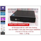 PC HP EliteDesk 800 G1 USFF Core I5-4590T 2GHz 4-C 4-T 6MB 8Go RAM SSD250  HP F3T98AV, 2xDP, VGA, 