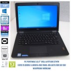 14'' Laptop Dell Latitude E7470 Core i5-6300U 2.40Ghz 8Gb RAM m2.SATA 500GB SSD HD graphics 520, WEBCAM