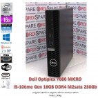 Dell Optiplex 7080 Micro i5-10500T 2.30GHz 6-C 12Mb, 16GB RAM, SSD M2.Sata 250Go, W10_2xDP, VGA, USB-C,5xUSB,Wifi