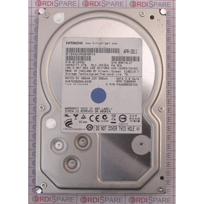 LOT de 14 disques 2TB Sata 3.5" HITACHI 0F10452 - 0F12115 - 0F10311 LOT de 14 disques 2TB Sata 3.5" HITACHI 0F10452 - 0F12115 - 0F10311