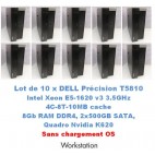 LOT 10 x DELL Precision T5810 Intel Xeon E5-1620 v3 3.5GHz 4C-8T 10Mb, 8GB RAM 2x500GB SATA Nvidia K620 DVD