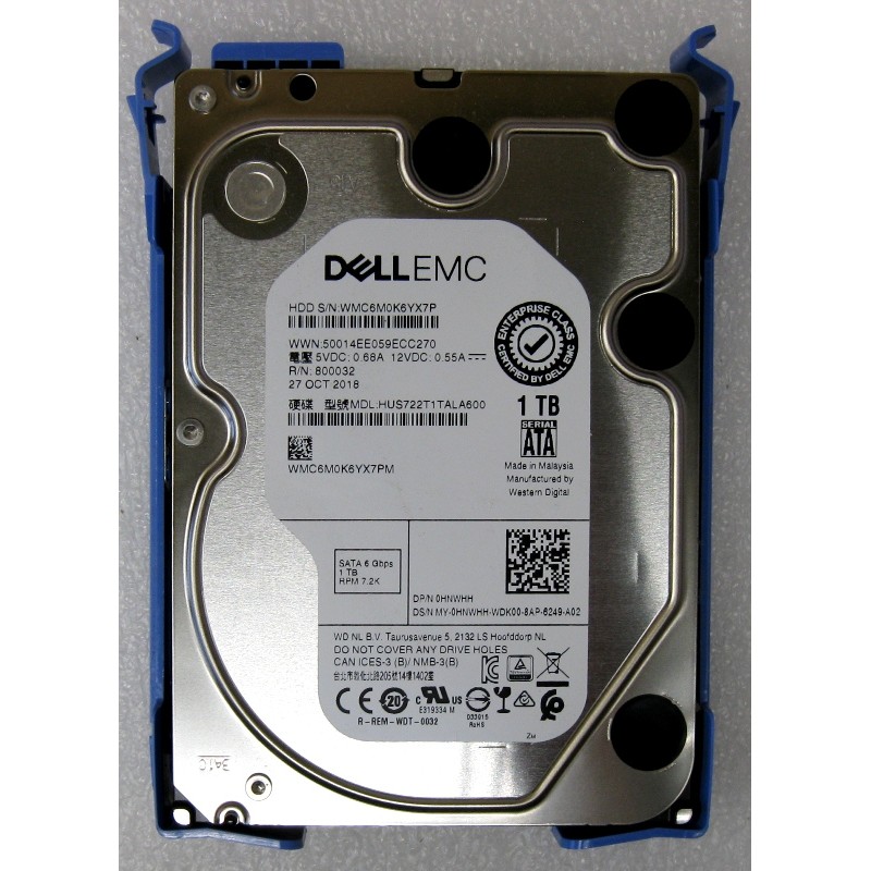 Disque 1TB 7.2K SATA 3.5 Dell 0HNWHH - Hitachi HUS722T1TALA600 Disque 1TB 7.2K SATA 3.5 Dell 0HNWHH - Hitachi HUS722T1TALA600